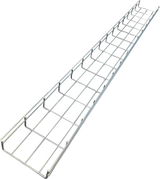 Kable Kontrol Cable Tray - 10 Feet Long x 6" W x 4” H - 180 Pcs Bulk Pack - Wire Mesh Tray Cable Management Rack Cords Organizer Cable Basket, Zinc Plated Steel NEC Approved for Network, Fiber Optic