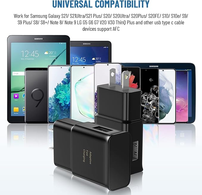 Type C Charger Fast Charging,Android Phone Charger Block with USB C Charger Cables 8Ft & 12Ft for S26/S25/S23/S22/S21/S20/S10/S10 Plus/S10E/S9/S8/S21Ultra/S22+/S22 Ultra/Note 8/9/10/20