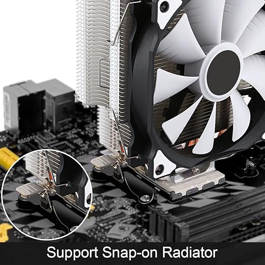 CPU Fan Bracket for AM4 Backplate, 3Pairs Heatsink Retainer Mounting Support Bracket for Hook-Type Air-Cooled or Partially Water-Cooled Radiators, CPU Fan Holders for AMD