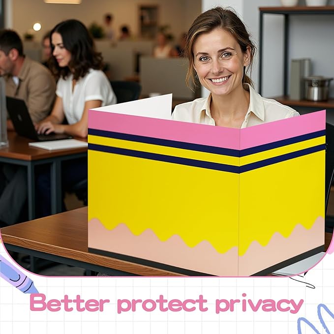 24pcs School Privacy Protection Panel, Sturdy and Durable Study Office partition Test partition for Teachers and Students,Sturdy and eco-Friendly Privacy Shield