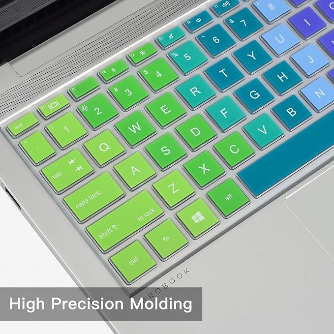 Colorful Keyboard Cover for HP Probook 440 445 G8 G9 G10 14 inch 2023 2022, HP Probook 640 G7 G8 14" Notebook Protector Skin(Not Fit Probook 440 445 G5 G6 G7 G11) -Rainbow