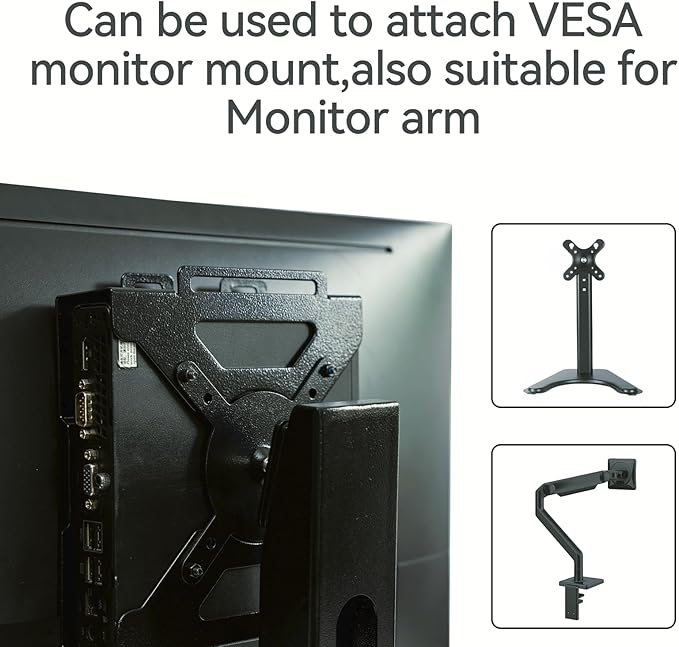Mini PC Mount Compatible with Lenovo Thinkcentre Tiny M90q Gen3, M90q Gen 2,M80q Gen3, M75q Gen2,M70q Gen 2, M70q VESA Mount Adapter Wall and Under Desk