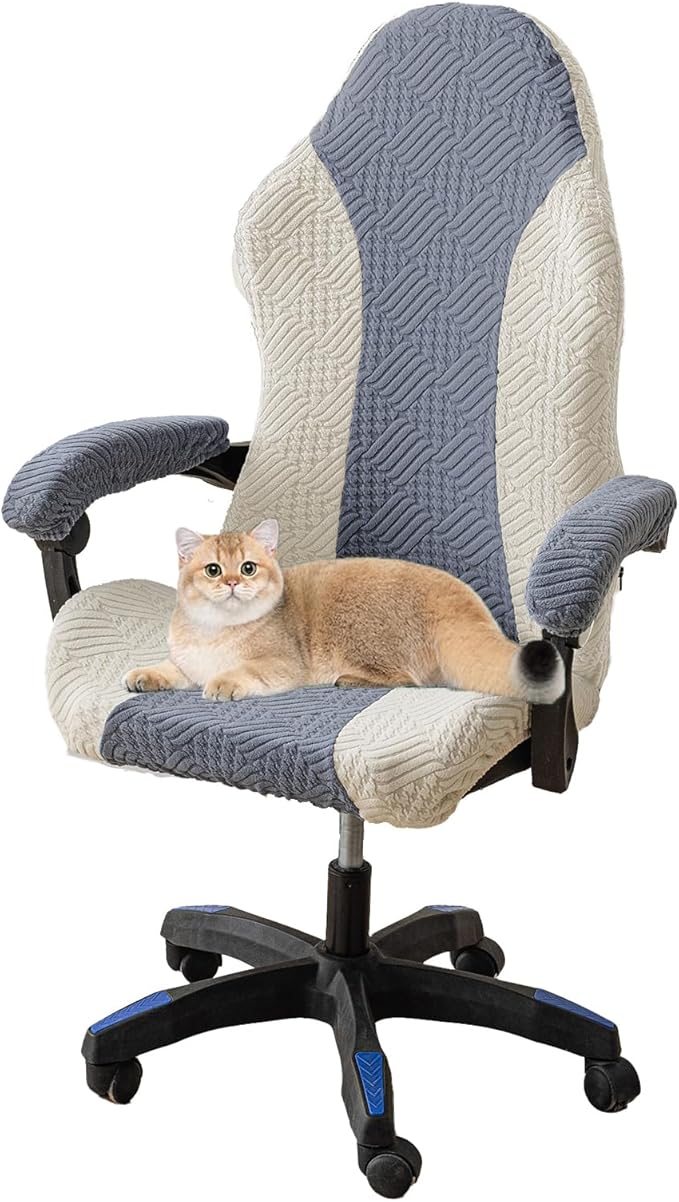 Gaming Chair Cover Office Chair Cover Game Chair Cover Stretchable with Armrest Covers Computer Chair Seat Covers Gaming Chair Cover Slipcovers,Lightblue b
