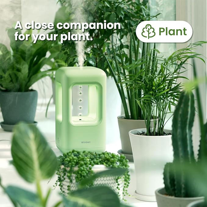 0.6L Mini Anti-Gravity Humidifier, Visual Floating Water Drop Cool Mist Humidifier for Bedroom, Desk & Indoor Plants, Quiet 36dB Night Light, Auto Shut-Off, Unique Gift Idea