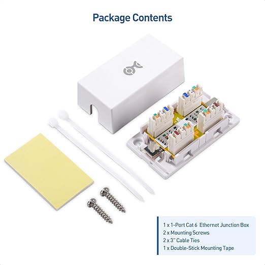 Cable Matters 5-Pack Cat 6 Splice, Cat 6 Ethernet Junction Box (Cat6 Junction Box/Ethernet Splice) in White