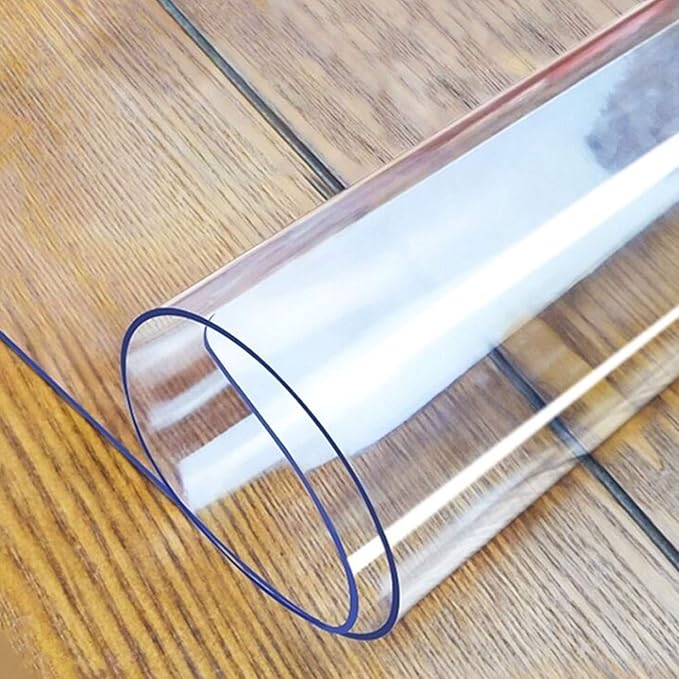 LovePads Clear Table Cover Protector, 42 x 78 Inch 2mm Thick Plastic Table Cover, Table Protector for Dining Room Table, Waterproof Dresser Cover Top for Kitchen, Coffee, Writing Desk