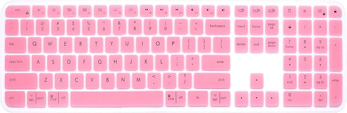 Dust-Proof Silicone Keyboard Skin Cover Compatible for Logitech Craft Advanced Wireless Keyboard & Logitech MX Keys Advanced Wireless Illuminated Keyboard (Pink)