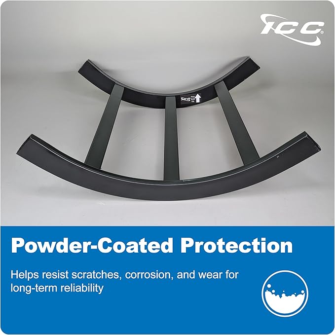 ICC Cable Runway Rack 90° Inside Corner Only, 16-Gauge Steel, Black, Component for Ladder Rack System, Made in USA