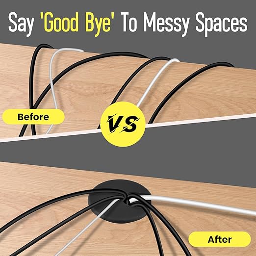 2Pcs Desk Grommet, 1-3/4 Inch Wire Cord Cable Grommets Hole Cover for Office PC Desk Cable Cord Management