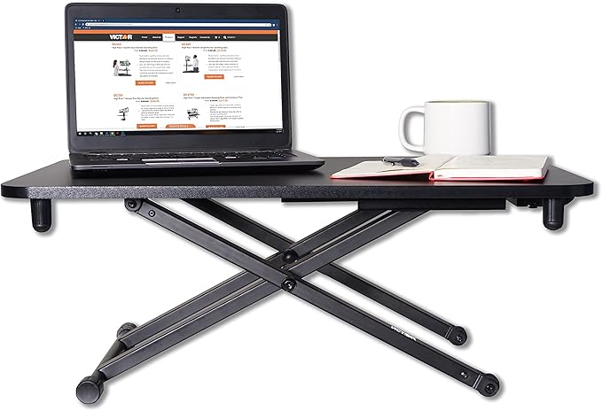 Victor DCX129 High Rise Collection Adjustable Standing Desk for Laptops 29”x18.5 Black
