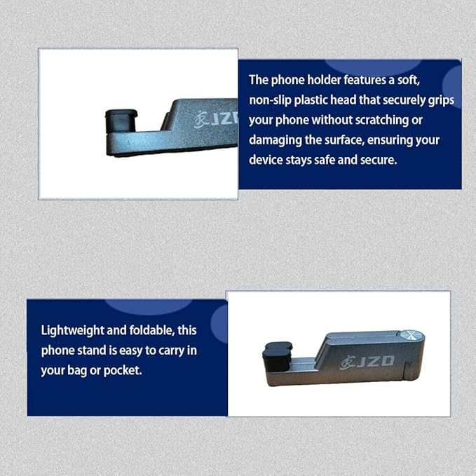 JZD Adjustable Foldable Mini Mobile Phone Holder, Portable Cell Phone Stand for All Mobile Phones
