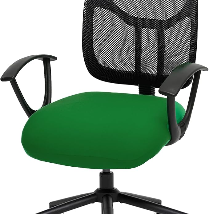 DIVA EN CAMINO DEC Stretchable Desk Office Chair Seat Cushion Covers - Universal Spandex Computer Chair Slipcover - Removable Washable Cushion Protectors Anti-Scratch for Dogs, Cats, Pets (Green)