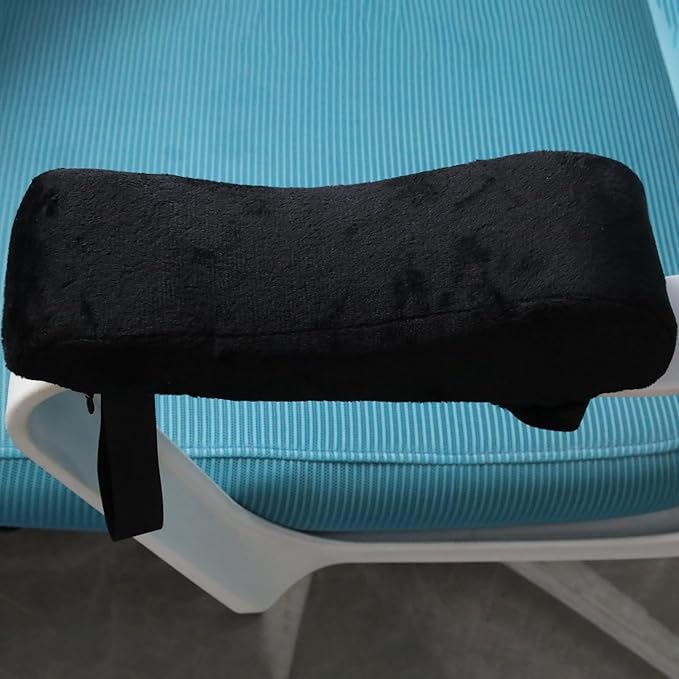 2Pcs Set Memory Foam Armrest Pads Ergonomic Armrest Cushions Elbow Pillow Pressure Relief Office Chair Arm Rest Cover Pillow Support Cushion for Computer, Gaming Recliners Desk Chairs