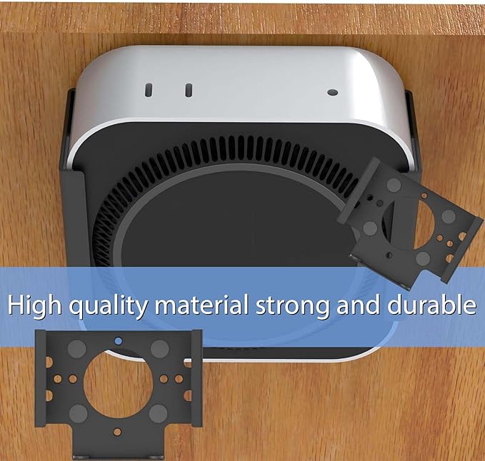 Mount for Mac mini, FRIVASTIC Under Desk Mini Pc Mount, Computer Holder, Under Desk or Behind The Monitor, Heavy-Duty Steel Bracket, Anti-Scratch Padding, Space-Saving Design