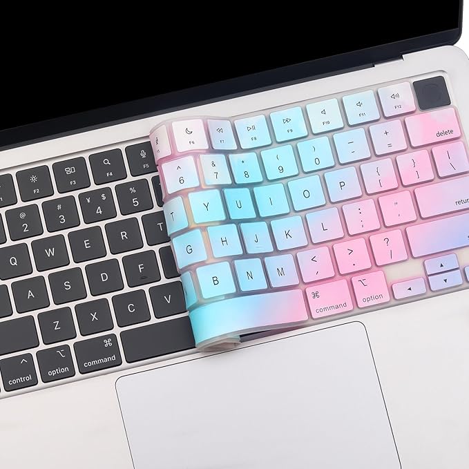 2 Pack Keyboard Cover for MacBook Pro 16" 14" M5-M1 Pro/Max A3426 A3427 A3428 A3429 A2442 A2779 A2918 A2992 A2485 A2780 A2991, MacBook Air M5-M2 13.6" 15.3" A3448 A3449 A2941 A3114 A2681 A3113 US