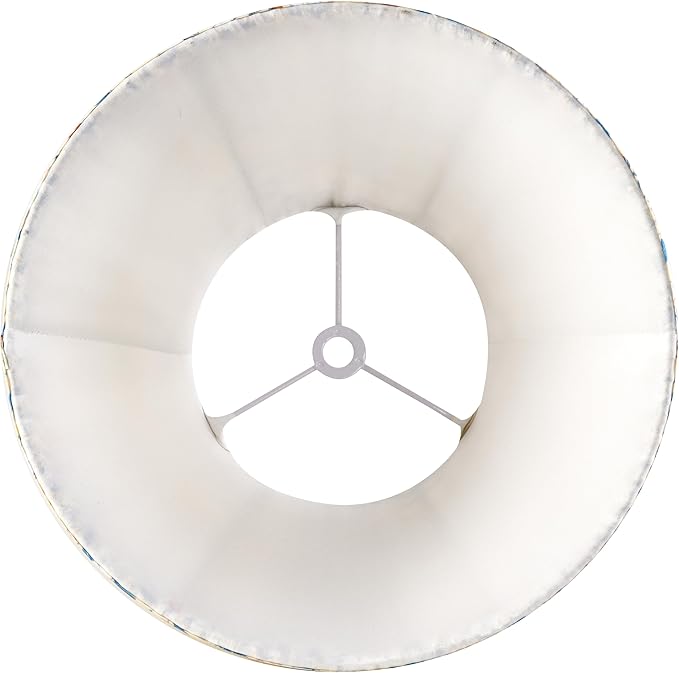GOSO Set of 2 Small Pleated Floral Lamp Shades-5 * 9 * 6.4 IN (Spider) for Table Lamps Wall Lamps Bell Lampshades Natural Fabric Lamp Shade Replacement-No Assembly Required, Art Deco Barrel Shade