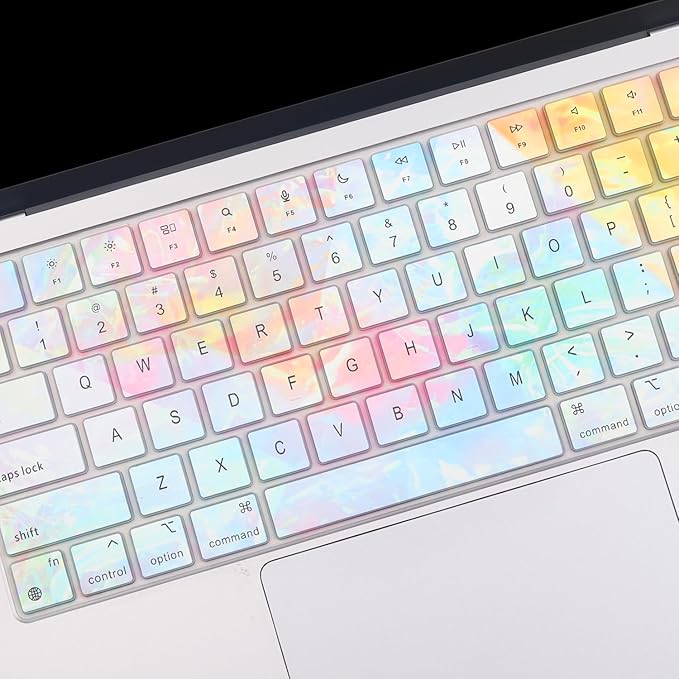 2 Pack Colorful Keyboard Cover for 2026-2023 MacBook Air 13"15" M5 M4 M3 M2, 2026-2021 MacBook Pro 14" 16" M5 M4 M3 M2 M1 Pro/Max,Keyboard Skin for 14.2" 16.2" MacBook Pro /13.6" 15.3"MacBook Air, US
