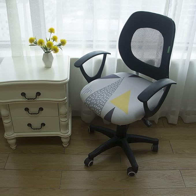Melaluxe Computer Office Chair Cover - Protective & Stretchable Universal Chair Covers Stretch Rotating Chair Slipcover