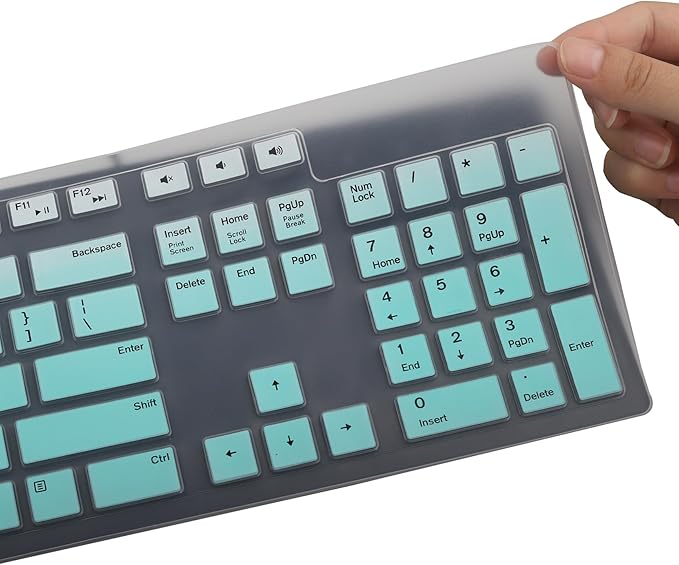 Keyboard Cover Skins Compatible with Dell KM636 Wireless Keyboard & Dell KB216 Wired Keyboard & Dell Optiplex 5250 3050 3240 5460 7450 7050 & Dell Inspiron AIO 3475/3670/3477 All-in one Desktop-OM