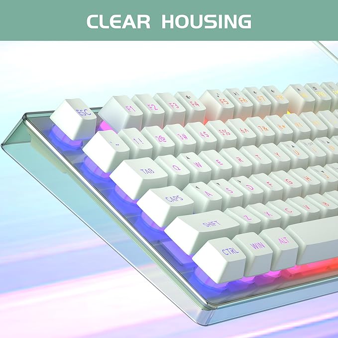 Gaming Keyboard and Mouse Combo, K1 RGB LED Backlit Keyboard with 104 Key Computer PC Gaming Keyboard for PC/Laptop (Green)