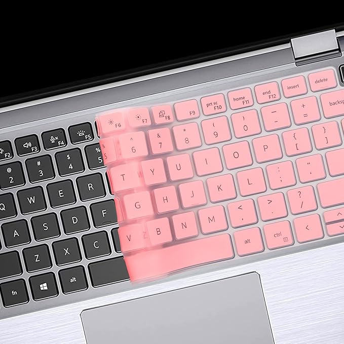 Keyboard Cover Skin for Dell Latitude 3440 3450 5450 5440 5430 5431 5420 14", Latitude 14" 7450 7440 7430 7420 7410 9420 9430, Latitude 16" 7650 7640, Latitude 9520 9510 7520 15.6" 2024-2022-Pink