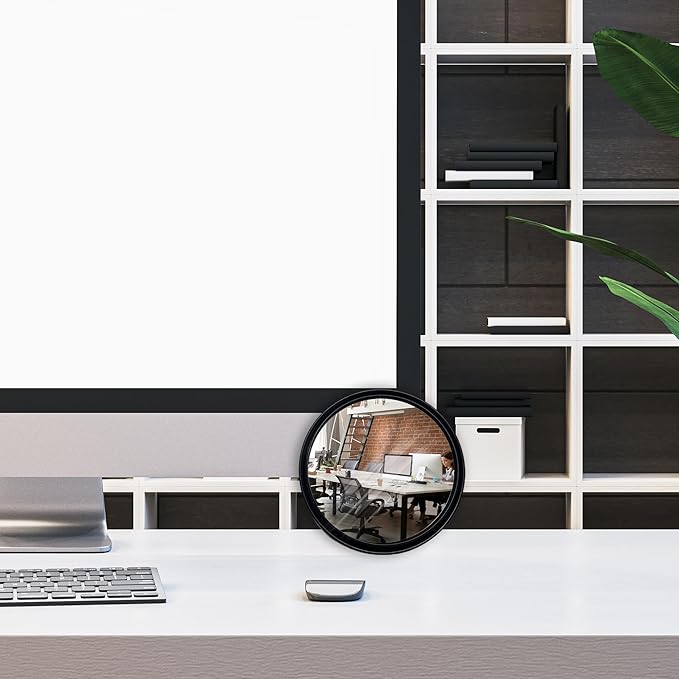 Aogigigio 2pcs Office Cubicle Mirrors - Adjustable Monitor Mirror to See Behind You, 2.3inch