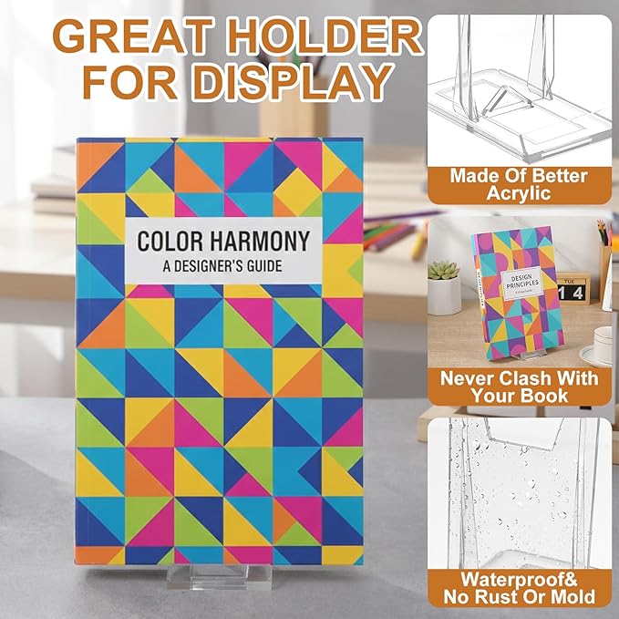 30 Pack Book Display Stand Adjustable Clear Display Holder Easel Collector Stand Thickened Comic Book Holder Clear Easel Plate for Home Office Back to School Album CD Magazine Postcard Artworks