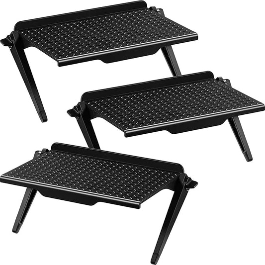 Jetec 3 Pieces Screen Top Shelf TV Top Storage Bracket 2-leg Adjustable Monitor Shelf for Cellphone Stand Media Boxes Router Game Console and Home Decoration Supplies(8.5 x 4.5 Inches)