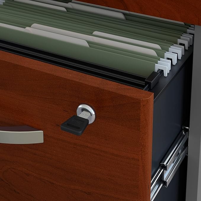 Bush Business Furniture Series C 72W Bowfront Shell Desk with (2) 3-Drawer Mobile Pedestals