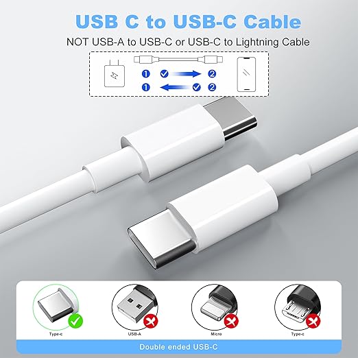 2Pack for Apple USB C to USB C Charging Cable 6ft 240W,Long Type C to Type C Fast Charger Cord for iPhone 17/16 E/Air/15/Pro/Plus/Pro Max,for MacBook Pro/Air,for iPad Pro12.9/11in,Air 4/5,Mini 6/7