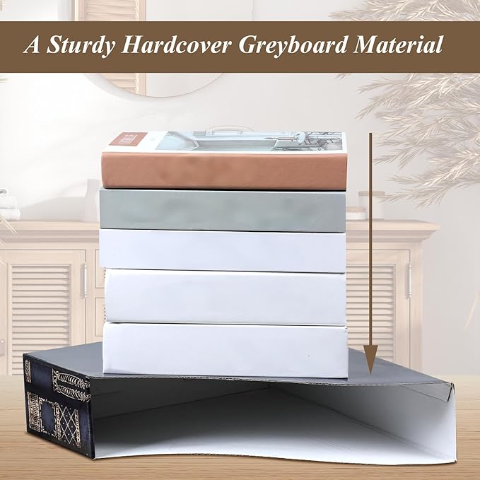 Geetery 6 Pcs File Magazine Organizer 3 x 11 x 12'' Vintage Decorative Classic Books Themed Magazine Holder Easy to Assemble Classic Books Rack File for Shelves Desk Home(Chic)