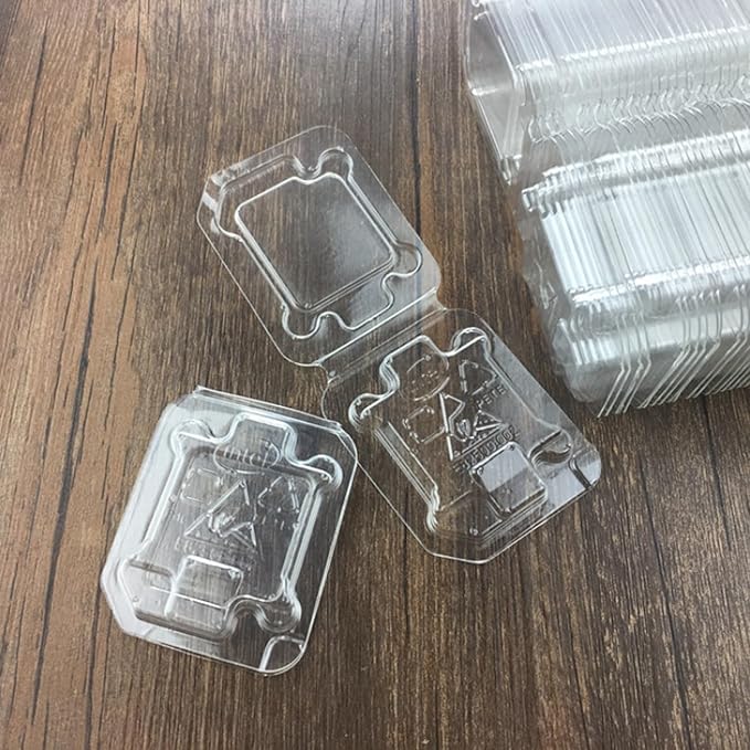 Computer CPU Case Tray Packaging Clamshell CPU Clamshell Container for CPU Holder Protector Box (20pcs CPU Clamshell Case for Intel)