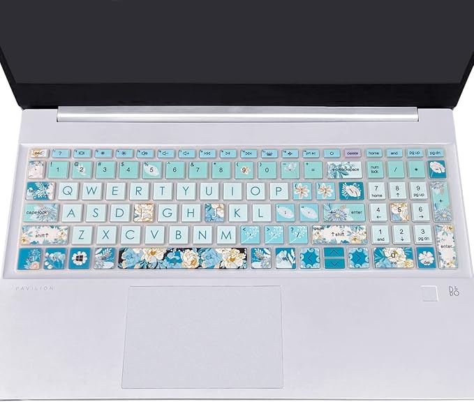 Silicone Keyboard Cover for 15.6 HP Laptop 15-fc 15-fd 15t-fd 15z-fc/HP Pavilion 15-eg 15t-eg 15-eh 15-er, 17z-ca 17-cn 17-cp 17z-cp Model Series,Peony