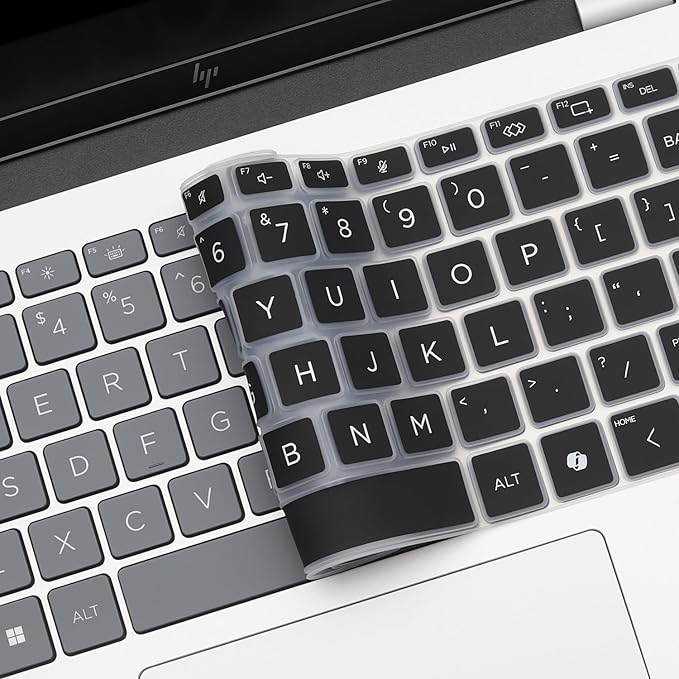 Keyboard Cover for 2026 2025 HP OmniBook 5 Next Gen AI 14" & OmniBook 7 14"/OmniBook 5 Flip 14" 14-he 14-fp 14-FR 14-fs 14-he0037nr 14t-fr000 14-fp0057nr 14-fs0000 (Not fit 14-fm 14-fk 14-ha)-Black