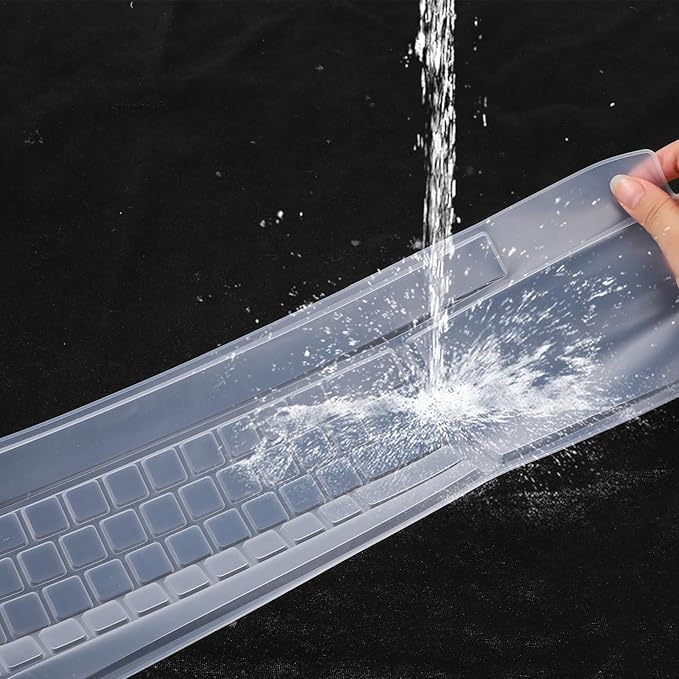 Silicone Keyboard Cover Protector Skin for Desktop Computer Keys Universal Waterproof Dustproof Clear Ultra Thin Keyboard Covers