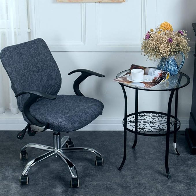 Melaluxe Computer Office Chair Cover - Protective & Stretchable Universal Chair Covers Stretch Rotating Chair Slipcover
