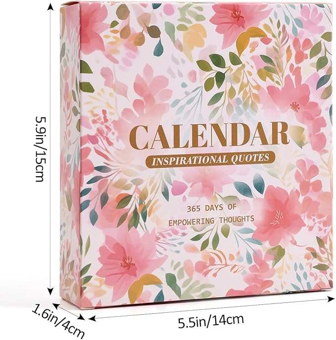 365 Bright Every Day Daily Flip Calendar with Inspirational Quotes - Motivational Perpetual Calendar Desk Office Home Decor for Women, Gifts Desk Accessories for Girls Positive Affirmations