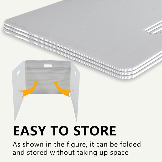 Privacy Shields 2 Pack Durable Easy Carry Plastic Desk Dividers-Easy to Disinfect Classroom Dividers-Portable Divider-Re-usable Privacy Divider
