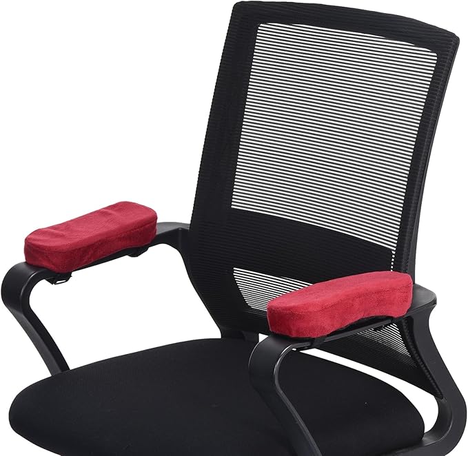 PATIKIL Office Chair Arm Pads, 2 pcs Office Chair Arm Cover Soft Office Chair Armrest Pads Memory Foam Cotton Removable Washable for Desk Computer Gaming, Purple