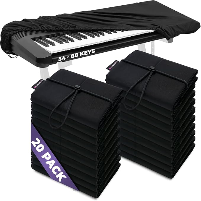Liquid Stands Piano Keyboard Covers - Keyboard Dust Cover for 88 Keys - Electric Digital Piano Protector Cloth with High Elasticity Spandex & Cord Lock - Full Case Instrument Keys Protector (20)