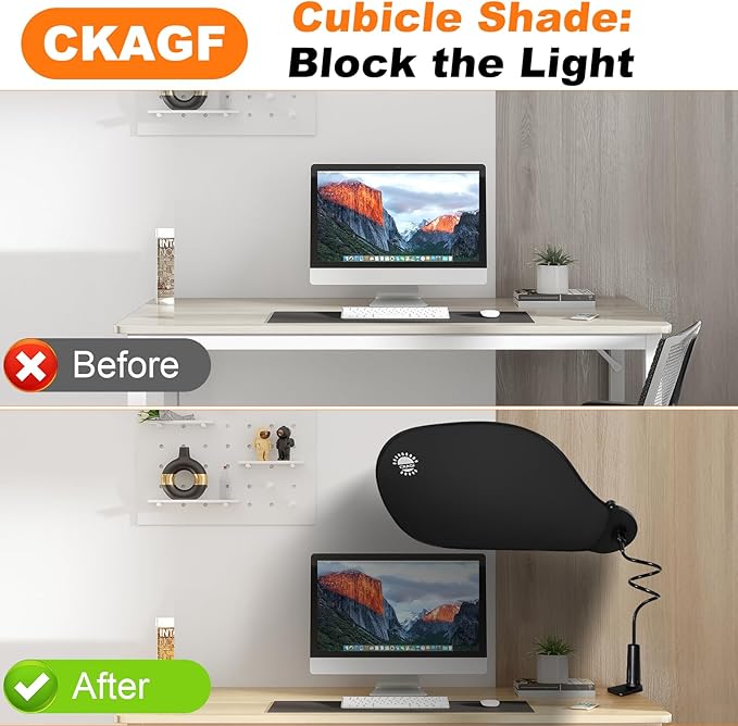 Large Adjustable Office Cubicle and Desk Shade – Flexible Desk Light Blocker for Privacy, Glare Reduction, and Comfort – Essential Office Accessories