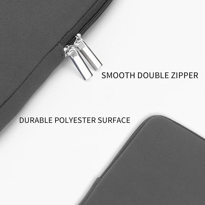 RAINYEAR 13 Inch Laptop Sleeve Case with Accessories Pouch, Compatible with 13.3" MacBook Air/Pro M1 M2 M3 M4 M5 A3449 A3240 A3113 A2681 A2338 (Gray)