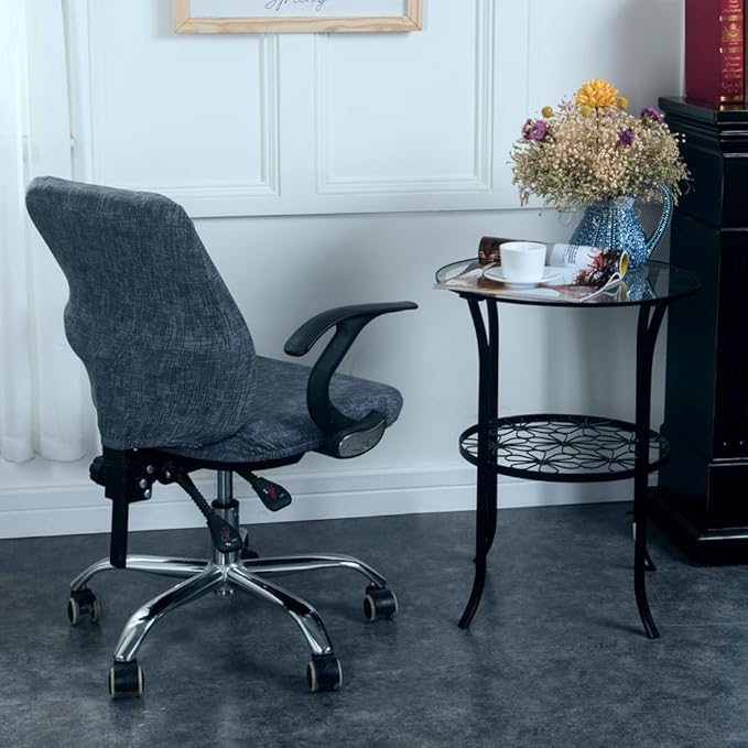 Melaluxe Computer Office Chair Cover - Protective & Stretchable Universal Chair Covers Stretch Rotating Chair Slipcover