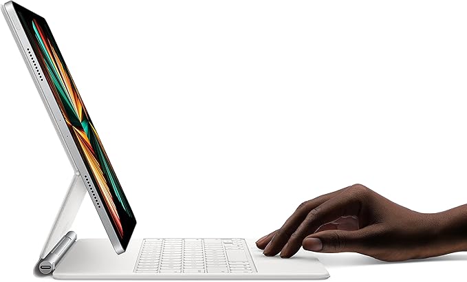 Apple Magic Keyboard: iPad Keyboard and case for iPad Pro 12.9 inch (3rd, 4th, 5th and 6th gen) and iPad Air (M2), Great Typing Experience, Built-in trackpad, Ukrainian - White