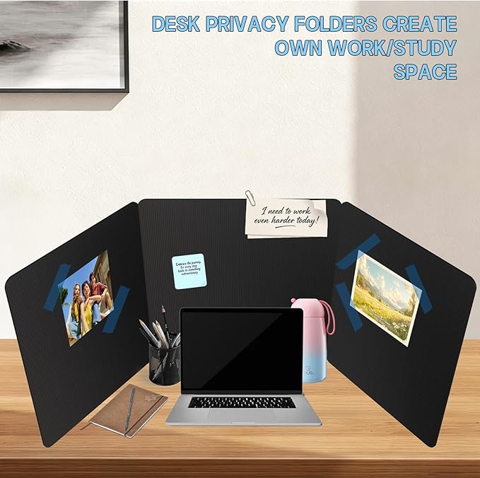 22 Pack Desk Dividers for Students, Durable Privacy Shield Folder for Students, Reusable Teacher Supplies Classroom Test Divider, Waterproof Plastic & Easy Clean, Includes Extra Labels
