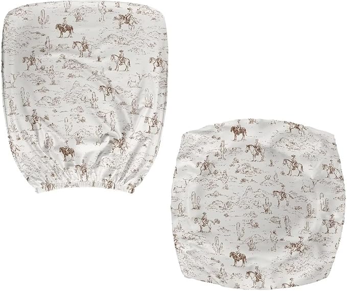Western Cowboy Office Chair Covers 2 Piece Stretchable Office Chair Seat Cover Horse Chair Cover Decorative for Women Universal Desk Rotating Chair,Computer Chair Slipcover