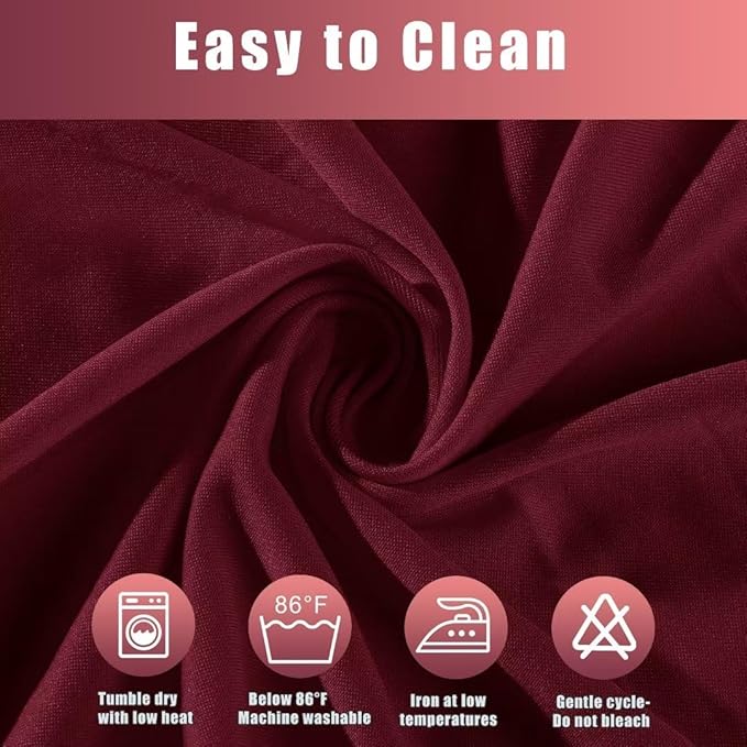 SARAFLORA 2 Pack Office Chair Cover, Stretchable Desk Chair Cover Removable Computer Chair Cover for Office Chair with Zipper Universal Spandex Rotating Chair Cover Anti-dust Chair Slipcover,Burgundy