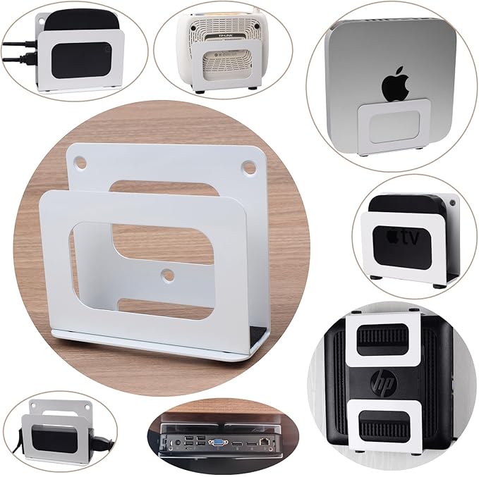 Cable Box Mount Adjustable Small Wall Mount Holder for Narrow Media Players Like Apple TV, Roku, Cable Boxes, DVD Players, Routers, Modems,Mac mini,WII and More(Narrow)