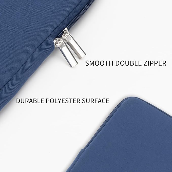 RAINYEAR 16 Inch Laptop Sleeve Protective Soft Case with Accessories Pouch, Specially Compatible with 16" MacBook Pro M1 M2 M3 M4 M5 Pro/Max A3403 A3186 A3428 A3429 (Navy Blue)