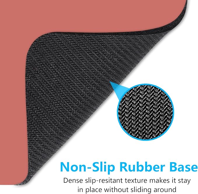 Dapesuom Small Mouse Pad, 6 x 8 Inch Thick Rubber Premium-Textured Non-Slip Portable & Washable Mini Mouse Mat for Women Men Wireless Laptops Keyboard Tray Gaming Computer Office Travel, Indian Red